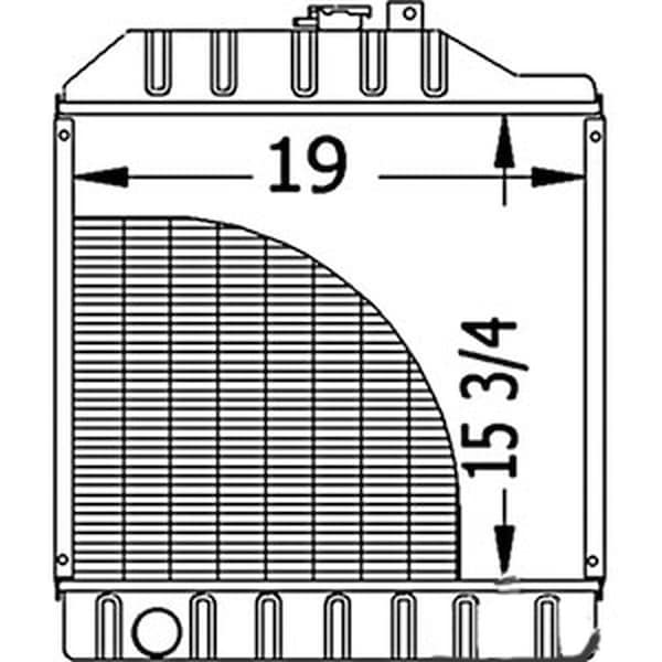 Aftermarket Radiator Fits John Deere 5320 5210 5310 5220 5310N RE70673 - main